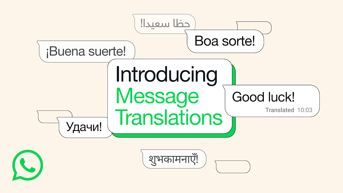 WhatsApp begins launching message translation for iOS and Android