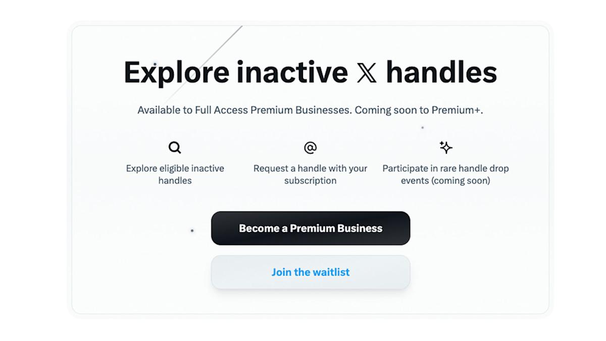 X's marketplace to offer 'rare' usernames for millions