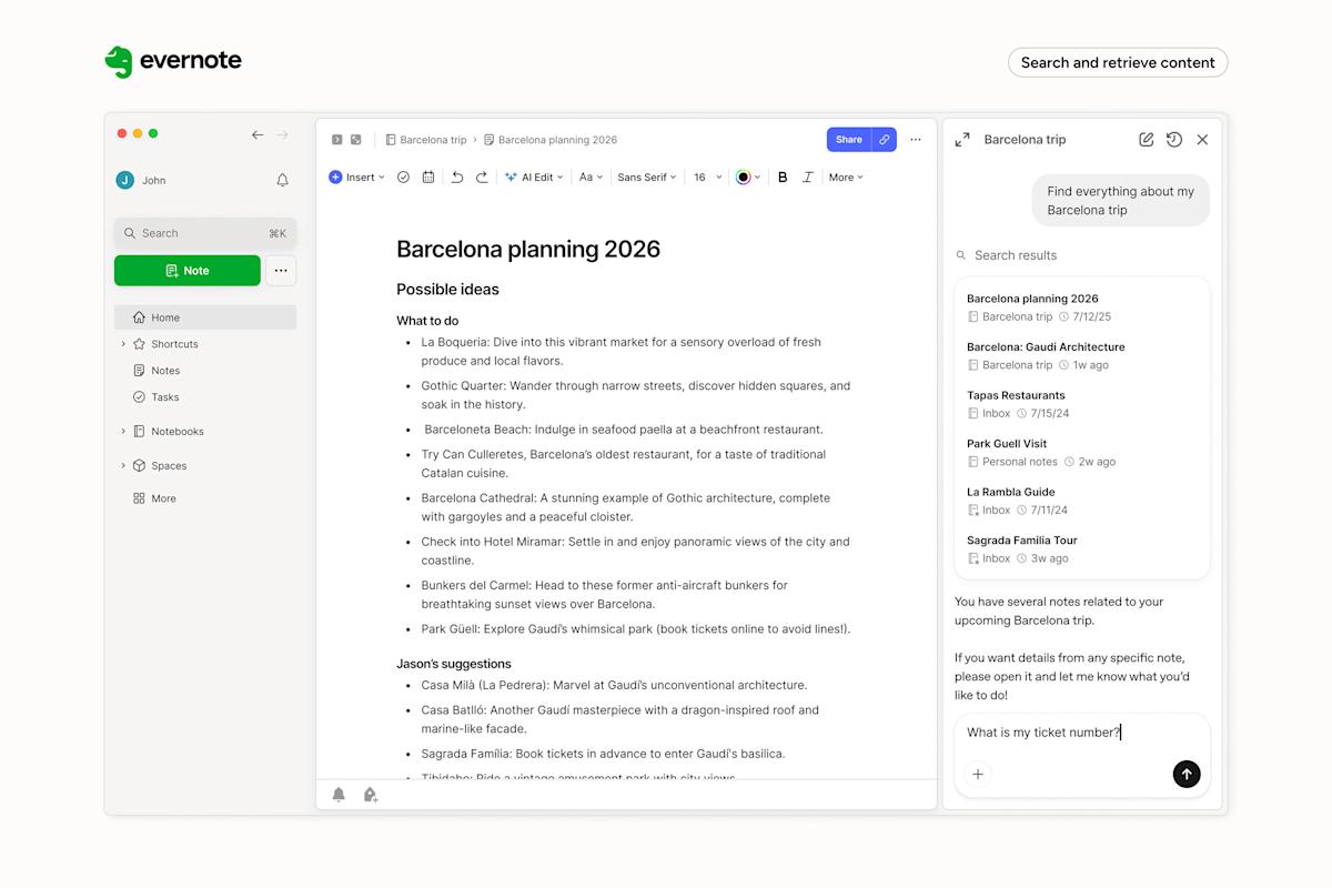 Evernote's Major AI-Focused Update Since 2020