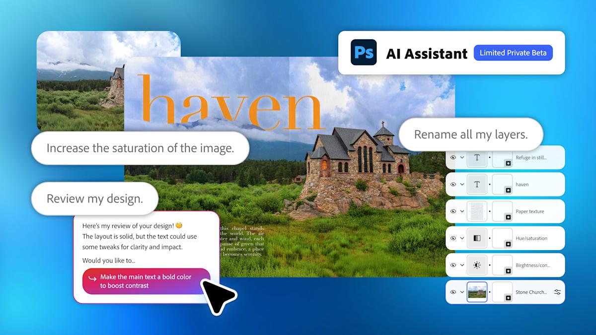 Adobe's Photoshop AI Aide Automates Mundane Tasks