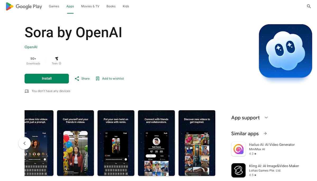 OpenAI's Sora App Launches on Android Devices